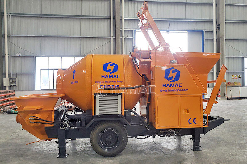 concrete mixer with pump machine