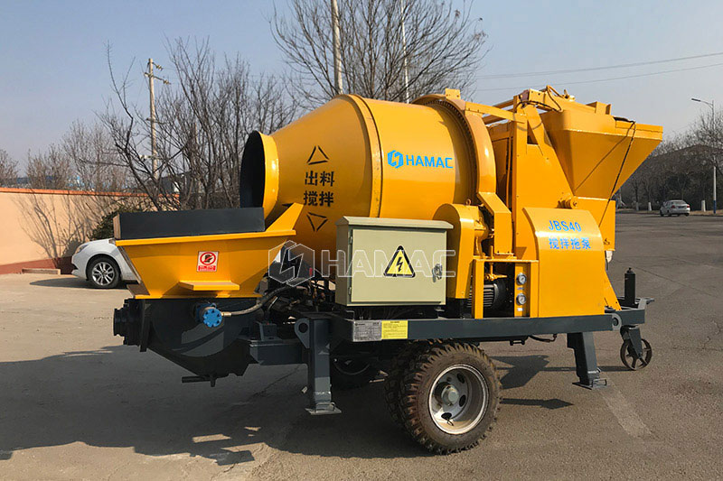 diesel concrete pump with mixer machine