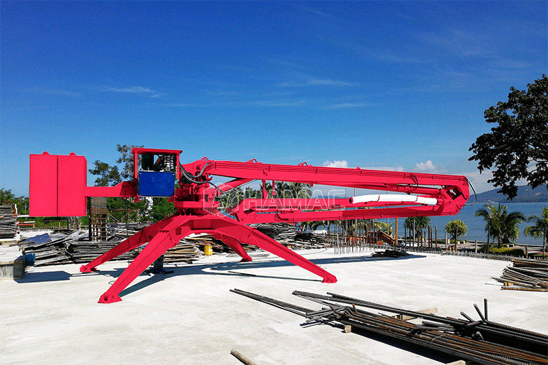 spider concrete pump placing boom