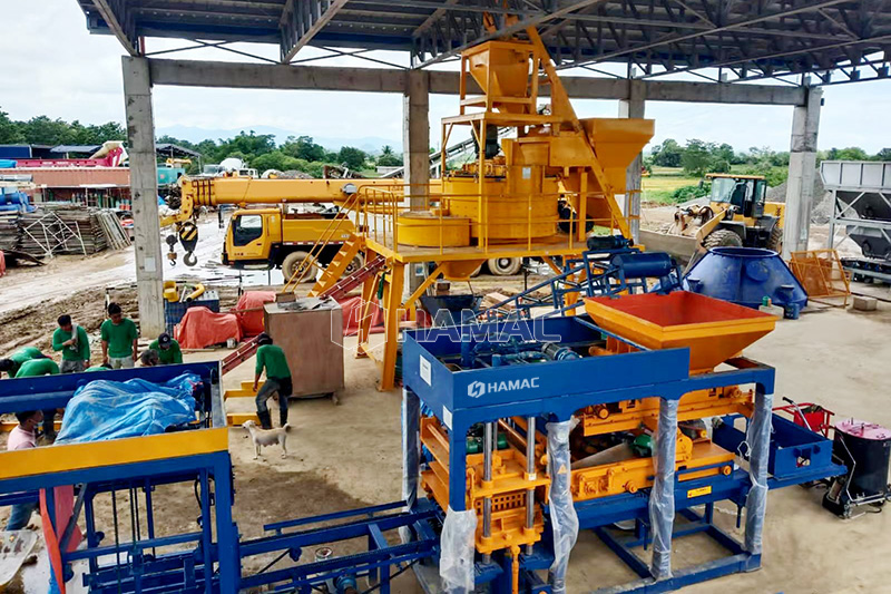 HAMAC QT6-15 Hollow Block Machine works in the Philippines