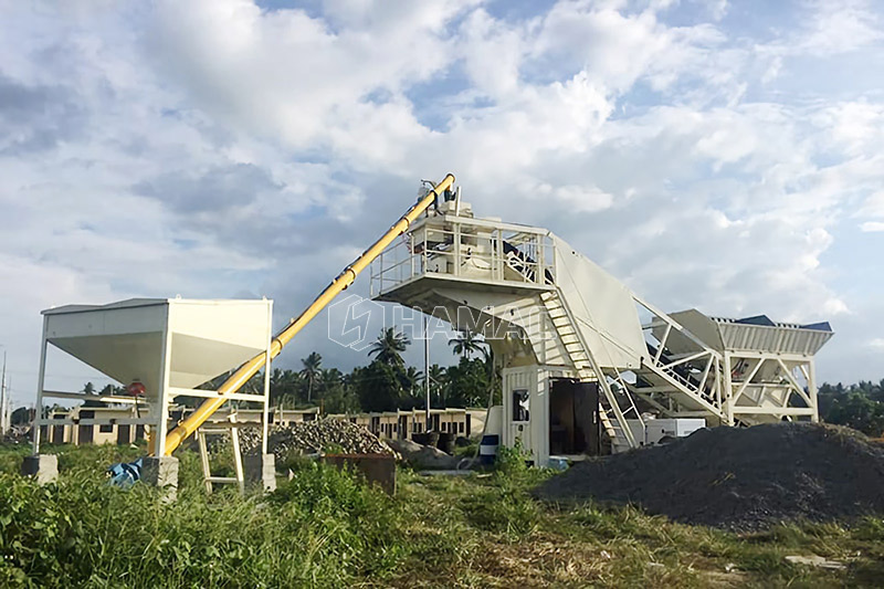 YHZS25 Mobile Concrete Batching Plant in The Philippines