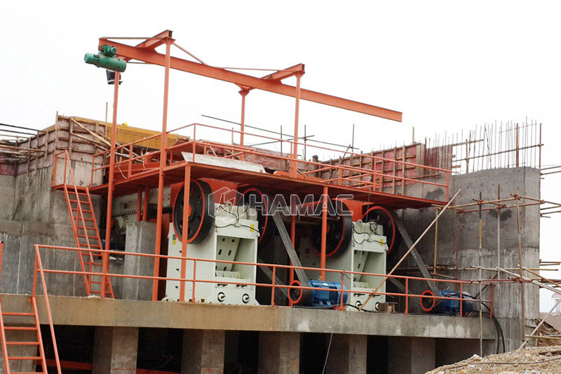 construction site of jaw crusher for sale in HAMAC