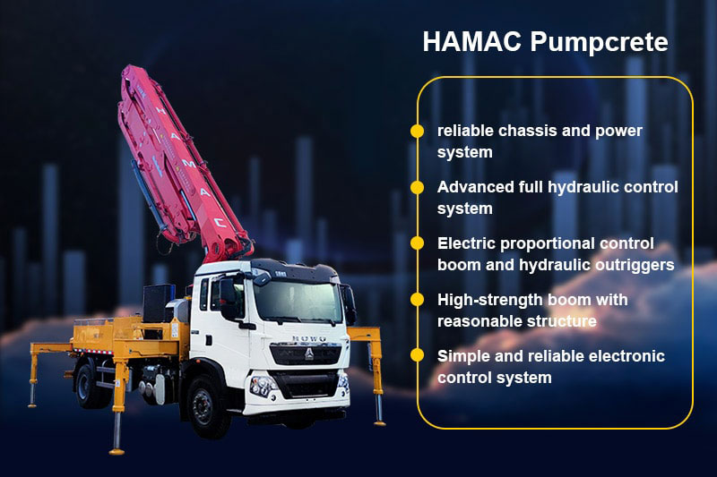 Buy concrete pump truck from HAMAC