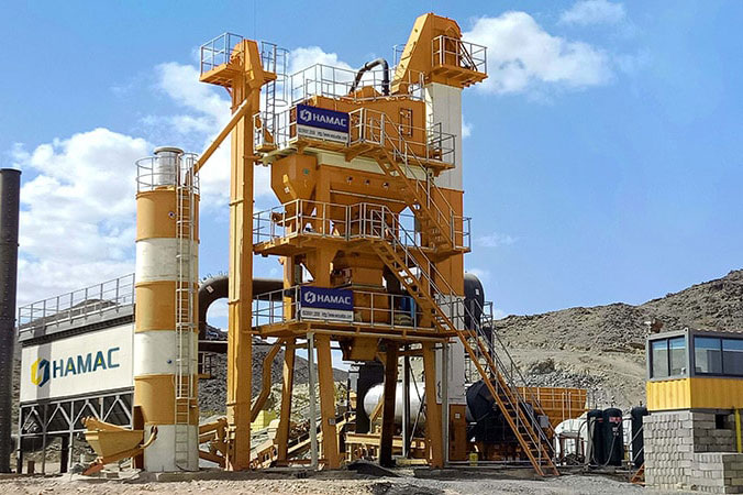 Hot mix asphalt mixing plant