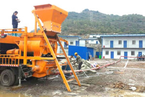 MHBT25-L1 electric mobile concrete mixing pump to Philippines